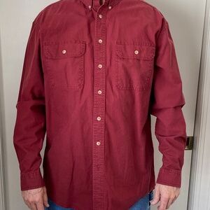 LL Bean Sunwashed Canvas Shirt LT